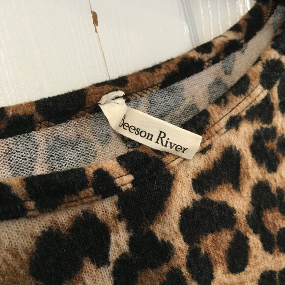 Beeson River Brushed Leopard Print A-Line Dress - Picture 2 of 6
